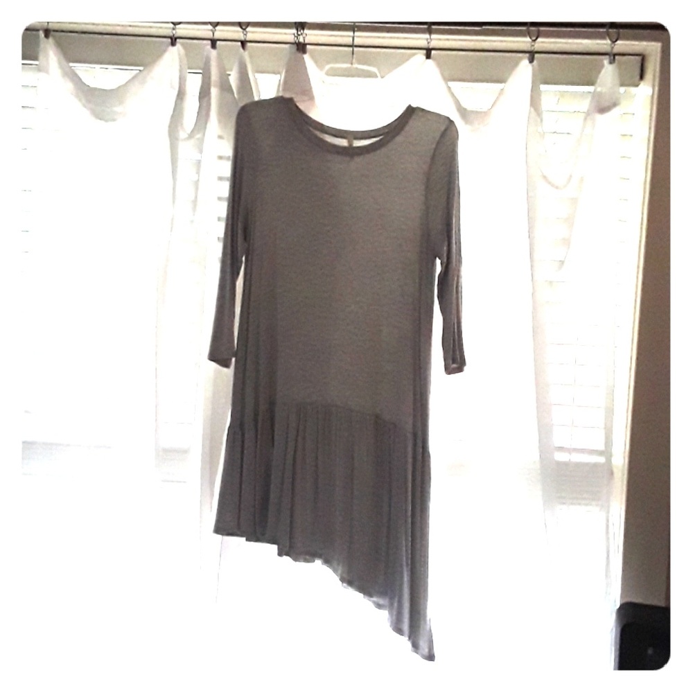 Bellamie knit tunic, asymmetrical hem